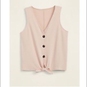 Front tie tank top